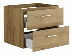 Vente-unique Mueble de baño flotante natural claro - 60 cm - KAYLA