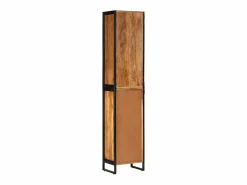 Discount vidaxl Mueble de baño hierro y madera maciza de acacia 40x27x190 cm Color natural claro