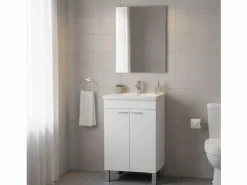 Mueble de baño Koncept 2 puertas + espejo + lavabo 50 cm