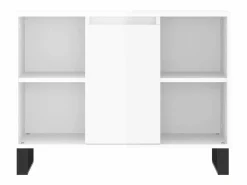 New vidaxl Mueble de baño madera de ingeniería brillo 80x33x60 cm Blanco