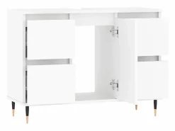 Sale Mueble de baño madera de ingeniería 80x33x60 cm Estantería Sobre Inodoro