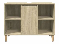 Outlet vidaxl Mueble de baño madera de ingeniería roble Sonoma 80x33x60 cm Color natural claro
