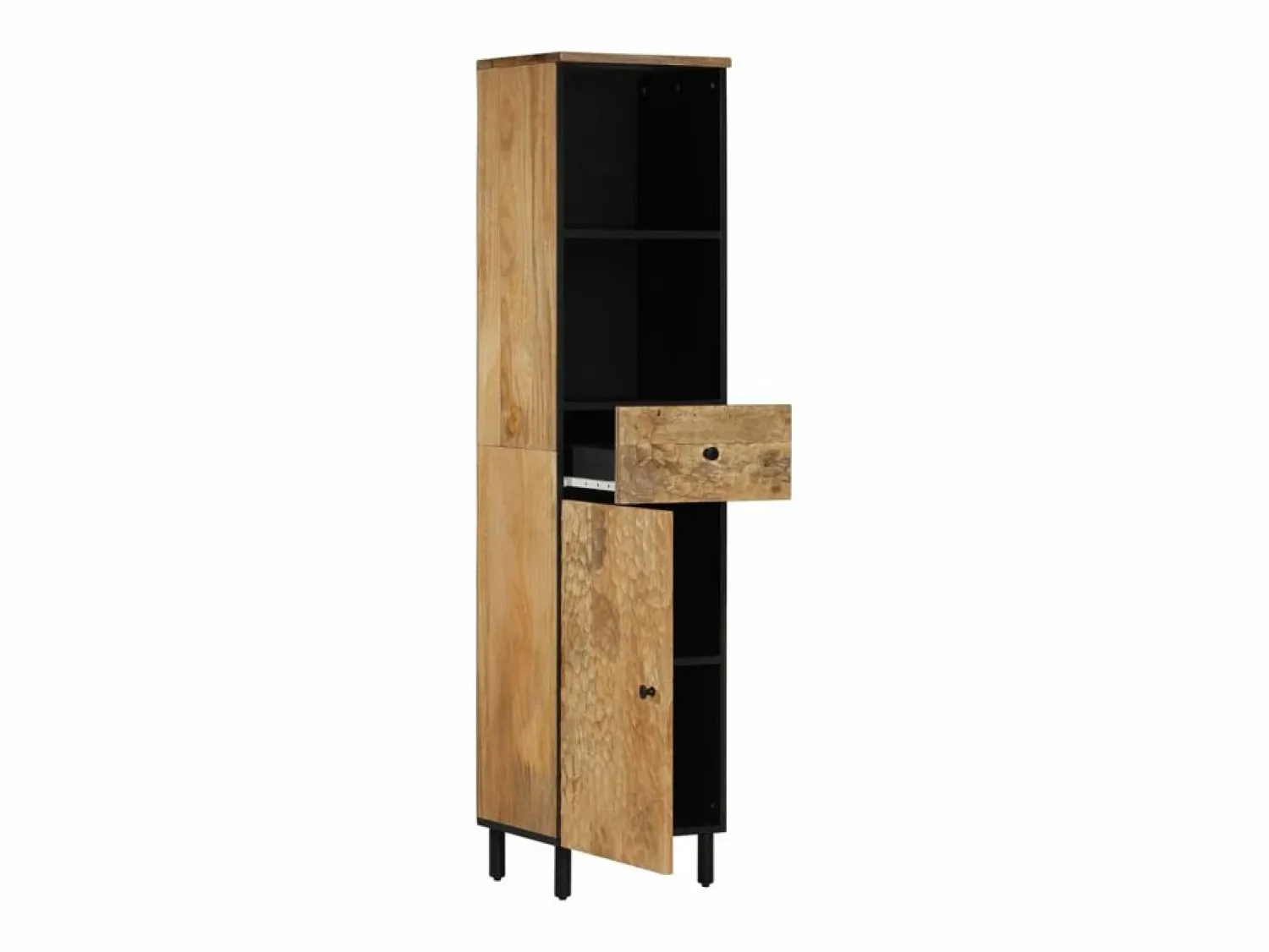 Outlet vidaxl Mueble de baño madera maciza de mango 38x33x160 cm Color natural claro