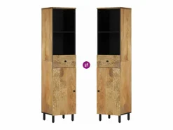 Outlet vidaxl Mueble de baño madera maciza de mango 38x33x160 cm Color natural claro