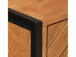 vidaxl Mueble de baño madera maciza de acacia y hierro 40x30x100 cm