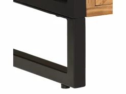 vidaxl Mueble de baño madera maciza de acacia y hierro 40x30x100 cm