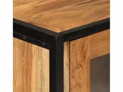 vidaxl Mueble de baño madera maciza de acacia y hierro 40x30x90 cm