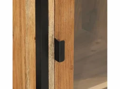 vidaxl Mueble de baño madera maciza de acacia y hierro 40x30x90 cm