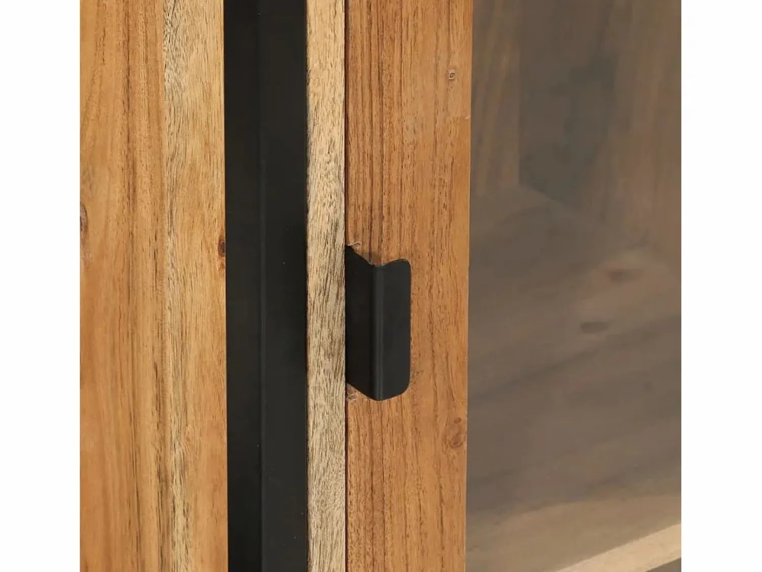 vidaxl Mueble de baño madera maciza de acacia y hierro 40x30x90 cm