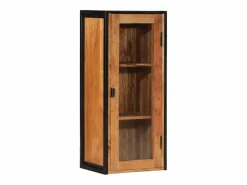 vidaxl Mueble de baño madera maciza de acacia y hierro 40x30x90 cm
