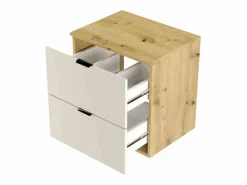 Online Mueble de baño mural para lavabo WENA, frentes lisos, Orio, 60x60x47 cm, Cachemira/Roble artesano Mueble De Lavabo
