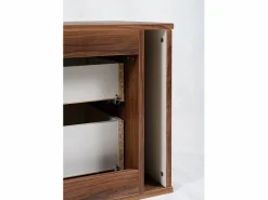 Outlet Mueble de baño para lavabo suspendido, roble nogal, 100 x 51,7 x 41,5 cm Marru00f3n
