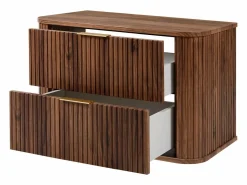 Online Mueble de baño para lavabo suspendido, roble nogal, 80,4 x 51,7 x 41,5 cm Mueble De Pared Para Baño