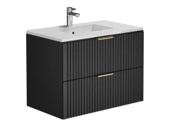 Online Mueble de baño ranurado con lavabo encastrado y columna, , 80 cm, Zevara Conjunto De Baño