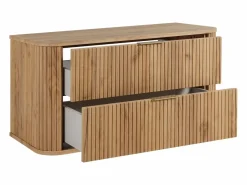 Clearance Mueble de baño, Roble Craft Dorado, tirador dorado, 41,5 x 100 x 51,7 cm Mueble De Lavabo