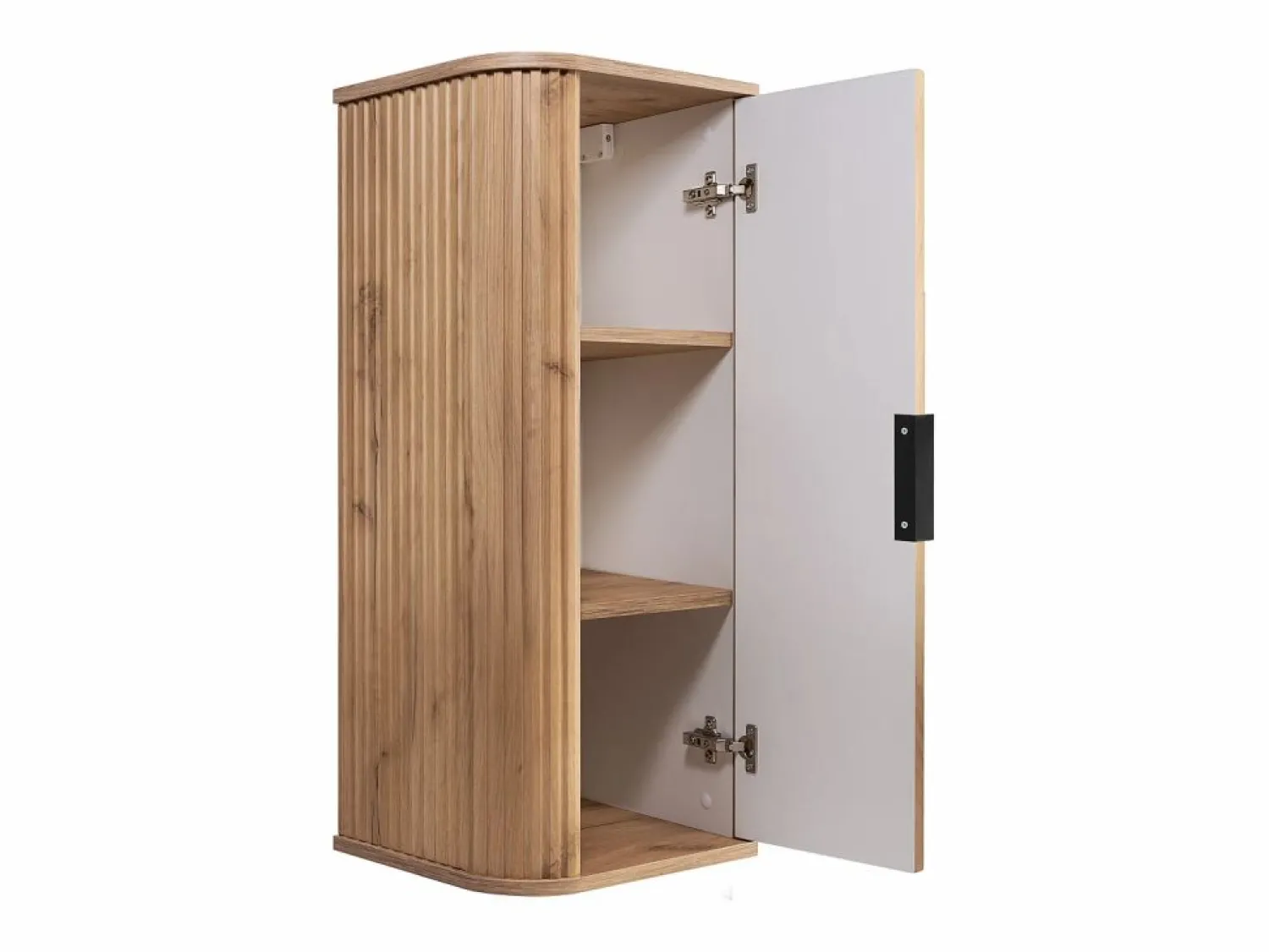 Online Mueble de baño, Roble Craft, tirador negro, 79 x 35,5 x 31,5 cm Mueble De Pared Para Baño