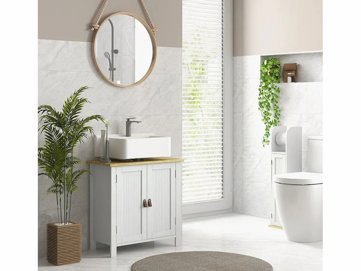 Basic Mueble de baño Rojal Kleankin 2 puertas /natural 60x60x30 cm