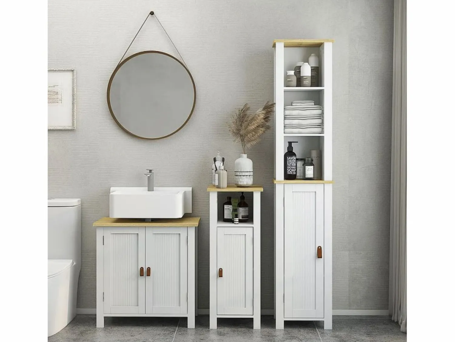 Basic Mueble de baño Rojal Kleankin 2 puertas /natural 60x60x30 cm