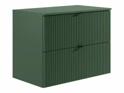 Hot Vente-unique Mueble de baño suspendido con lavabo sobre encimera redondo y columna, , 80 cm ZEVINI Verde
