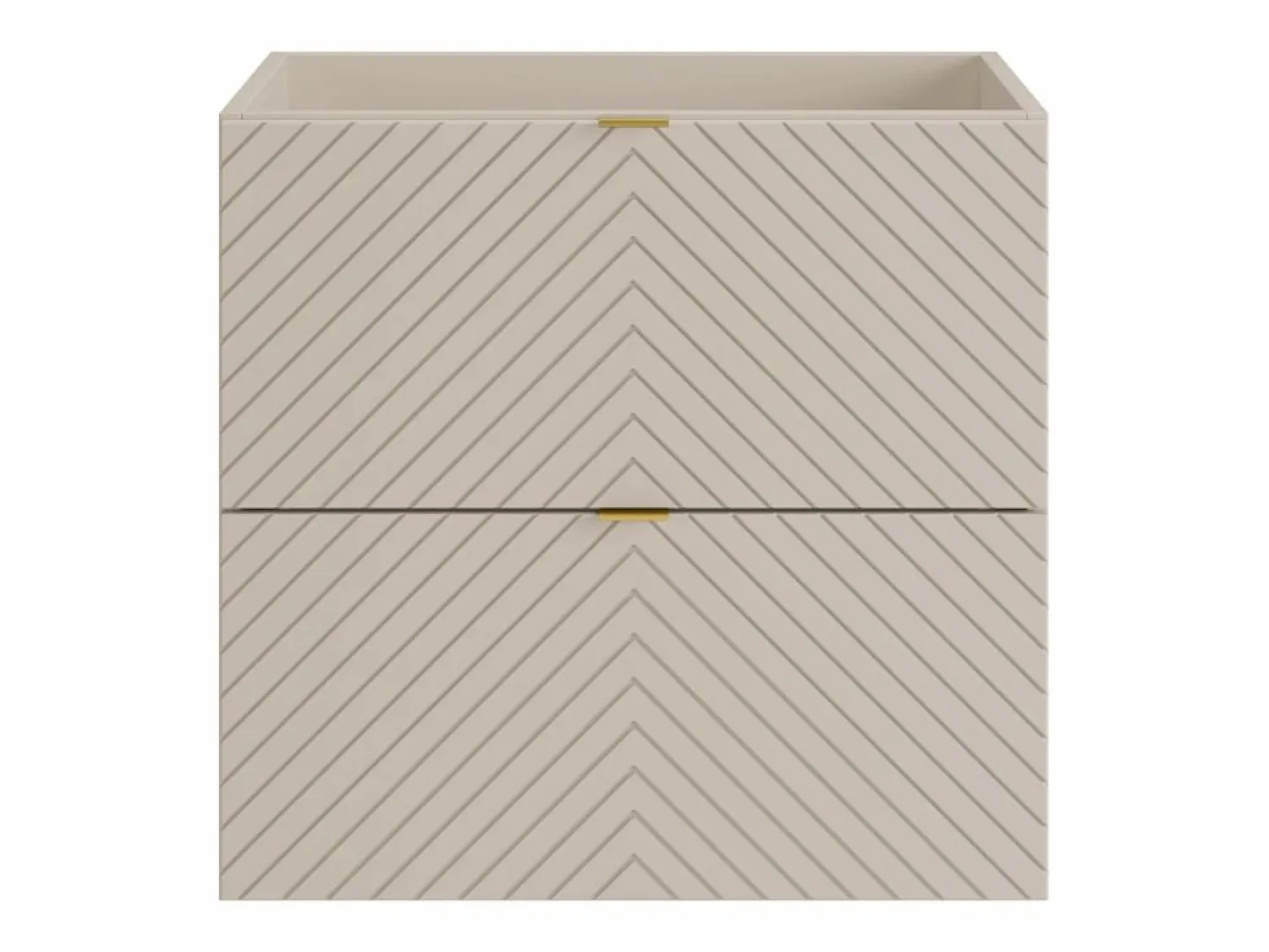 Clearance Mueble de baño suspendido con diseño de espiga, color , 60 cm, DORIONI Mueble De Lavabo