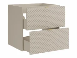 Clearance Mueble de baño suspendido con diseño de espiga, color , 60 cm, DORIONI Mueble De Lavabo