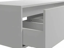 Outlet Vente-unique Mueble de baño suspendido, , An. 150 x Al. 32 cm, ISAURE Blanco