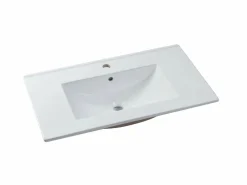 Vente-unique Mueble de baño suspendido con lavabo individual, , 80 cm, KAYLA