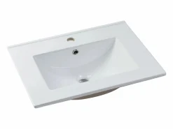Vente-unique Mueble de baño suspendido con lavabo encastrado - - 60 cm - ZEVARA
