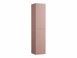 Discount Mueble de baño suspendido estriado rosa con lavabo sobre encimera y columna, 60 cm, SATARA Conjunto De Baño