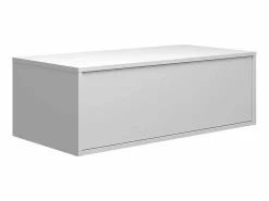 Hot Vente-unique Mueble de baño suspendido con lavabo individual, , 2 cajones, 94 cm, TEANA Blanco