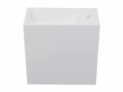Sale Shower & Design Mueble de baño suspendido de solid surface con estante 40 cm - PUMORI Blanco