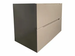 New Vente-unique Mueble de baño suspendido gris , 80 cm, STEFANIE Topo