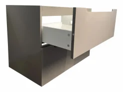 New Vente-unique Mueble de baño suspendido gris , 80 cm, STEFANIE Topo
