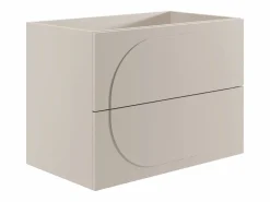 Best Mueble de baño suspendido con lavabo empotrado - - 80 cm - VUTOMA Mueble De Baño Simple