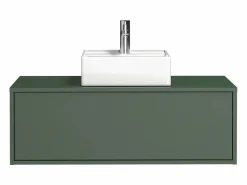 Best Vente-unique Mueble de baño suspendido con lavabo mate - 94 x 32 cm - TEANA Verde
