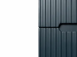 Hot Vente-unique Mueble de baño suspendido con lavabo y grifo - Estriado azul - 120 cm - PAVANI Azul oscuro