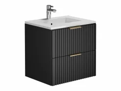 Online Mueble de baño suspendido con lavabo encastrado de 60 cm, color , ZEVARA Mueble De Baño Simple