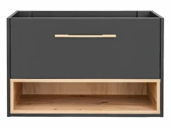 Clearance Mueble de baño suspendido antracita para el cuarto de baño - 80 cm - YANGRA Mueble De Lavabo