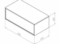 Vente-unique Mueble de baño suspendido , An. 94 x Al. 32 cm, TEANA