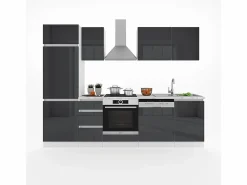 Mueble de cocina antracita brillo intenso/blanco 270x57.7x81.6 optima Cocina Completa