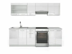 Online Vicco Mueble de cocina alto brillo/ 240x60x81.6 raul Blanco