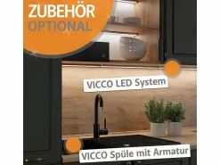 Online Vicco Mueble de cocina alto brillo/ 240x60x81.6 raul Blanco