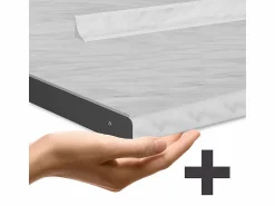 Vicco Mueble de cocina blanco brillo intenso/roble dorado 300x60x81.6 r-line