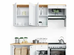 Best Vicco Mueble de cocina 240x60x81.6 bergamo Blanco