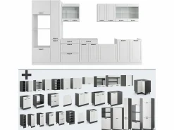 Sale Mueble de cocina casa de campo blanca/blanca 350x46x81.6 r-line Cocina Completa