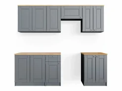 Sale Mueble de cocina gris noble 240x60x81.6 bergamo Cocina Completa