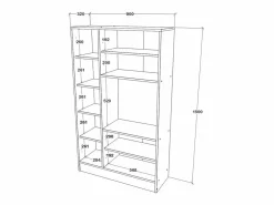 Best Mueble de cocina haaus Arno, 5 puertas, , 90 x 32 x 150 cm Blanco