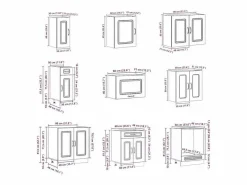 Online vidaxl Mueble de cocina Kalmar 14 piezas madera contrachapada Blanco