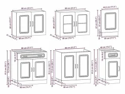 Hot vidaxl Mueble de cocina Kalmar 7 piezas madera contrachapada Blanco