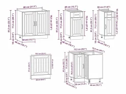 vidaxl Mueble de cocina Kalmar 11 piezas madera contrachapada